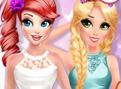 Ariel e Rapunzel Estilo Boho