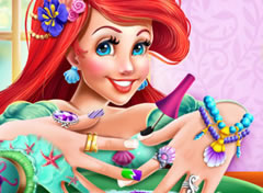 Princesa Ariel no Spa das Unhas